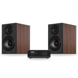 Pack WiiM Amp Ultra + Wharfedale Diamond 12.2i, acabado Classic Walnut