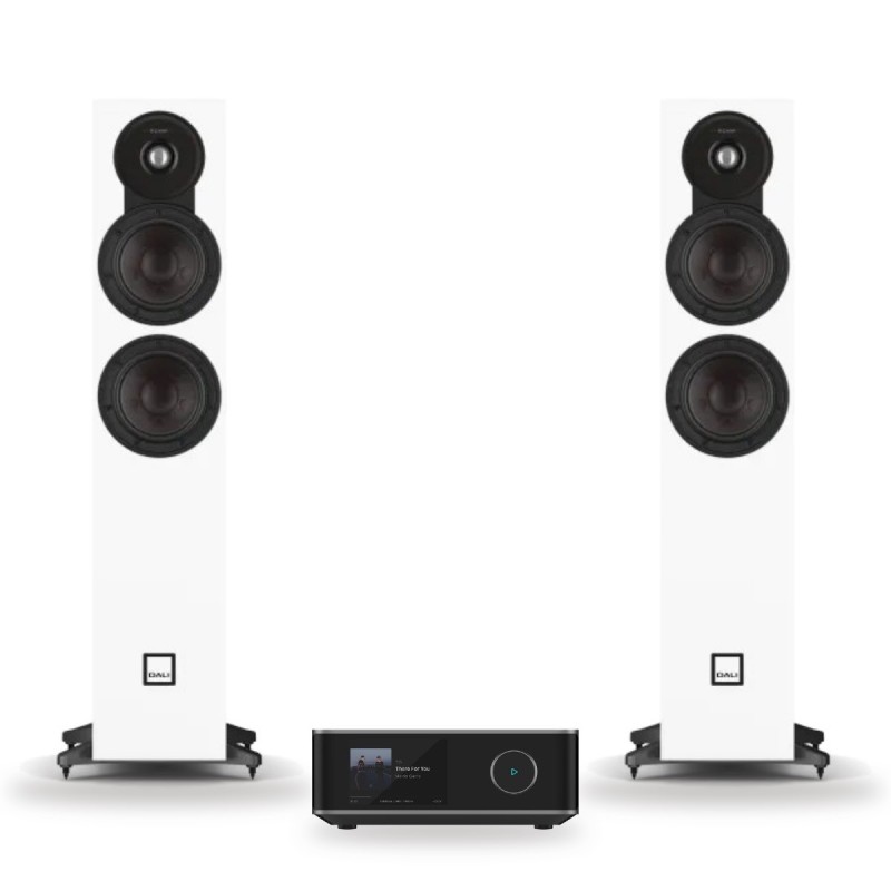 Pack WiiM Amp Ultra + DALI Sonik 5, acabado White