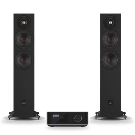 Pack WiiM Amp Ultra + DALI Sonik 5, acabado Black Ash