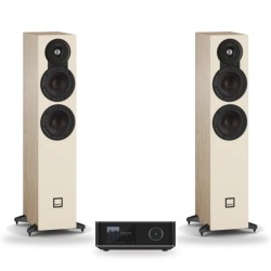 Pack WiiM Amp Ultra + DALI Sonik 5, acabado Natural Oak