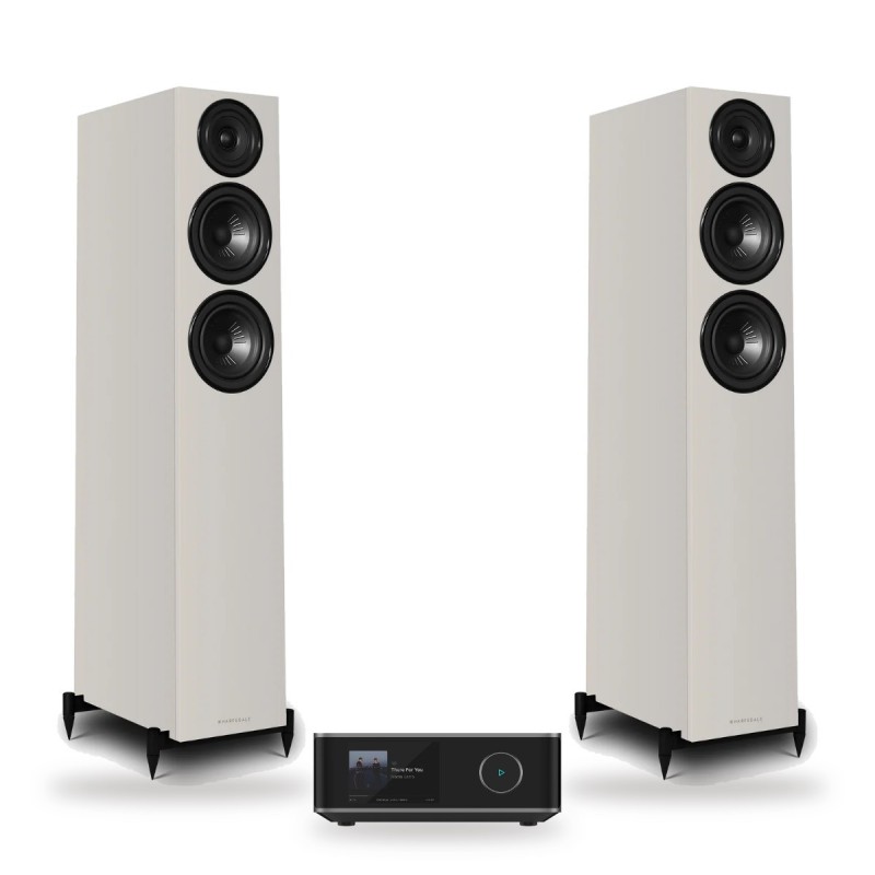 Pack WiiM Amp Ultra + Wharfedale Diamond 12.3i, acabado Stone Grey