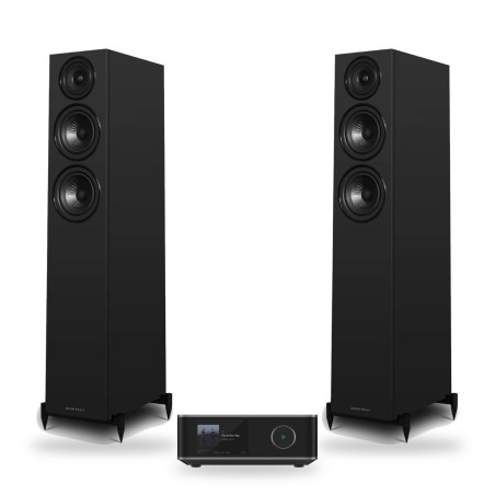 Pack WiiM Amp Ultra + Wharfedale Diamond 12.3i, acabado All Black