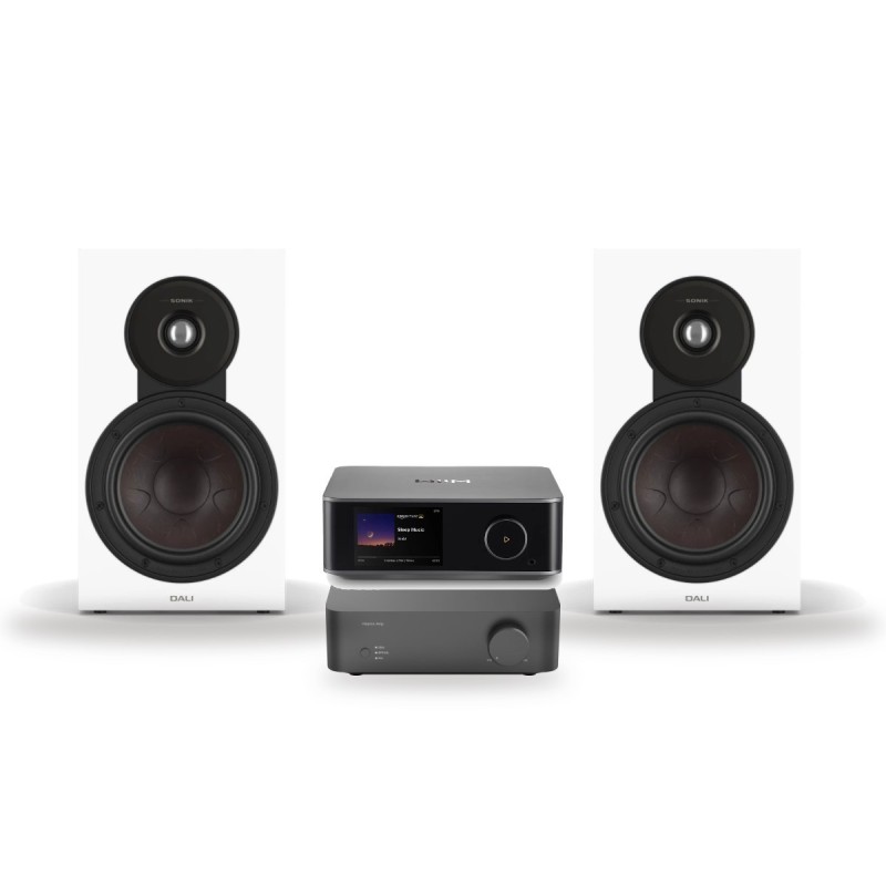 Pack WiiM Vibelink Amp + WiiM Ultra + DALI Sonik 3, acabado White