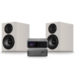 Pack WiiM Vibelink Amp + WiiM Ultra + Wharfedale Diamond 12.2i, acabado Stone Grey