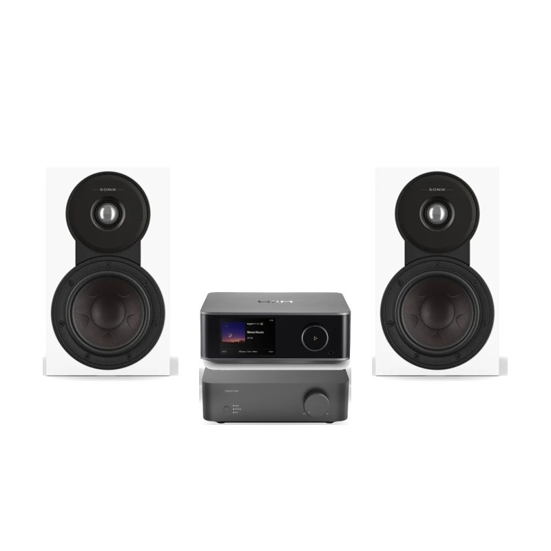 Pack WiiM Vibelink Amp + WiiM Ultra + DALI Sonik 1, acabado White