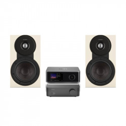 Pack WiiM Vibelink Amp + WiiM Ultra + DALI Sonik 1, acabado Natural Oak