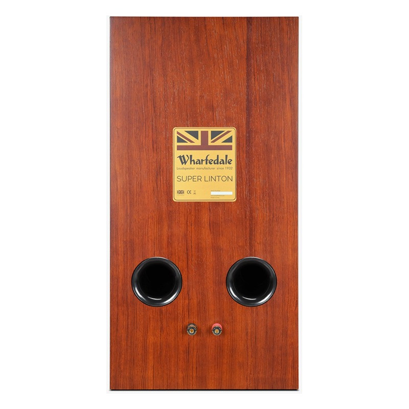 Wharfedale Super Linton en caoba, trasera con puertos y terminales