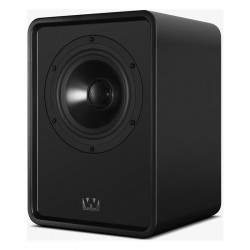 Wharfedale Denton 1S en negro, vista en ángulo