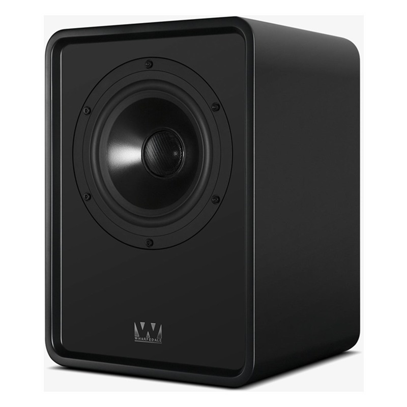Wharfedale Denton 1S en negro, vista en ángulo