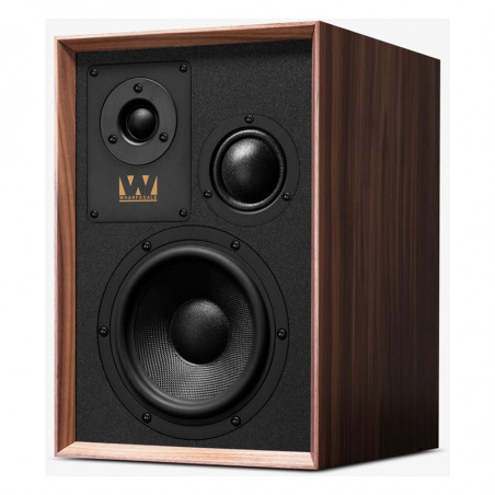 Wharfedale Super Denton en nogal, vista en ángulo