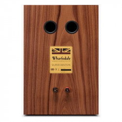 Wharfedale Super Denton en nogal, trasera con puertos y terminales