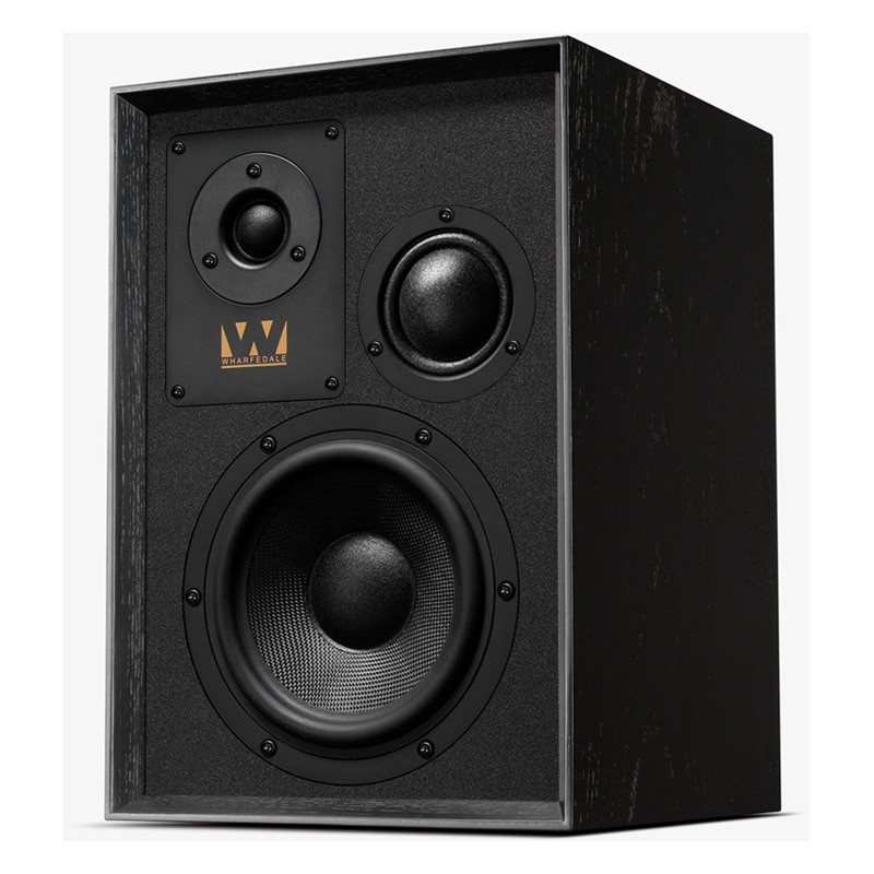Wharfedale Super Denton en negro, vista en ángulo