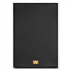 Wharfedale Super Denton en negro, frontal con rejilla