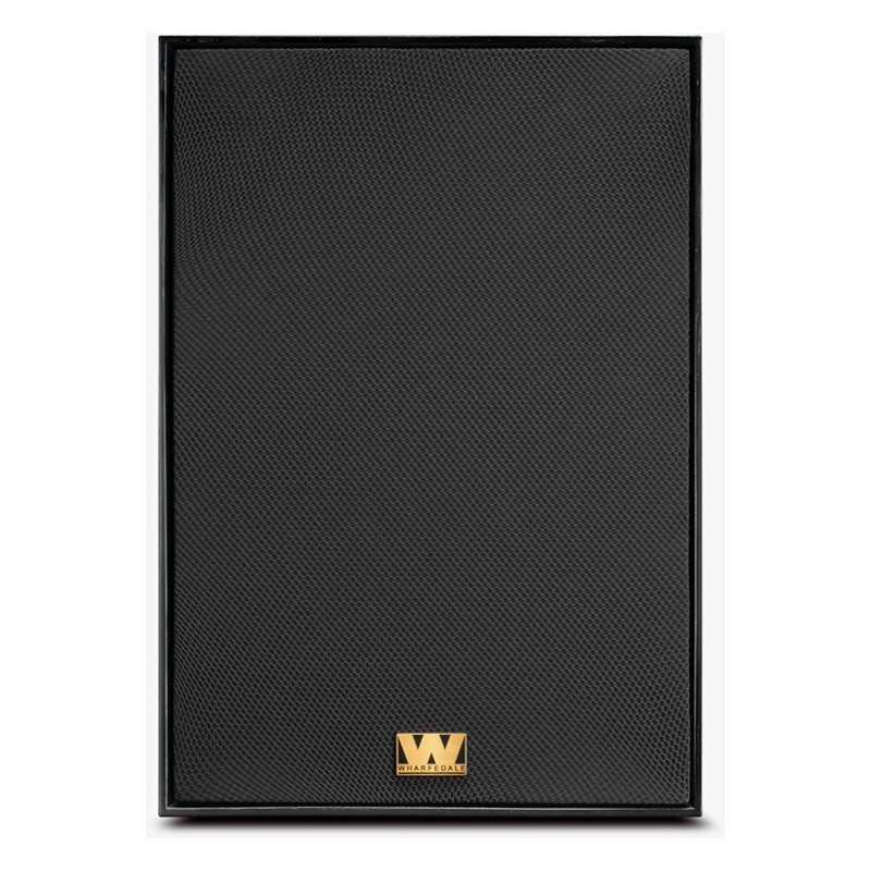 Wharfedale Super Denton en negro, frontal con rejilla