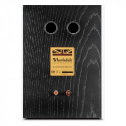 Wharfedale Super Denton en negro, trasera con puertos y terminales