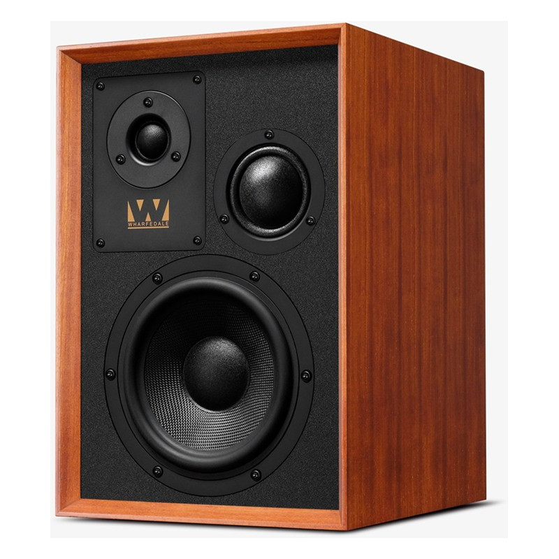 Wharfedale Super Denton en caoba, vista en ángulo