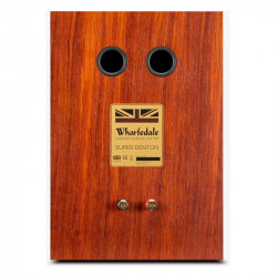 Wharfedale Super Denton en caoba, trasera con puertos y terminales