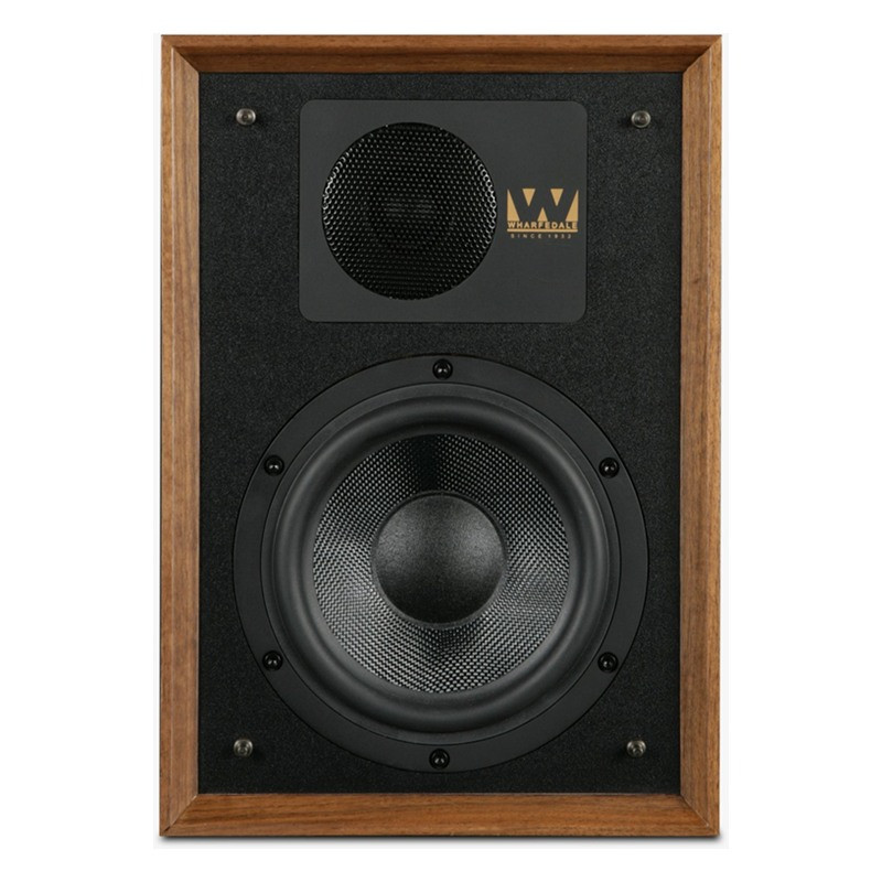 Wharfedale Denton 85th Anniversary en nogal, frontal sin rejilla