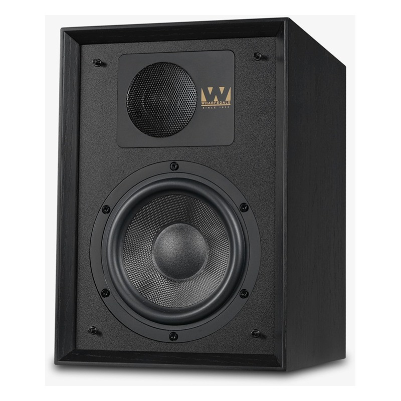Wharfedale Denton 85th Anniversary en negro, vista en ángulo