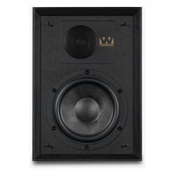 Wharfedale Denton 85th Anniversary en negro, frontal sin rejilla