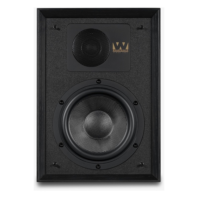 Wharfedale Denton 85th Anniversary en negro, frontal sin rejilla