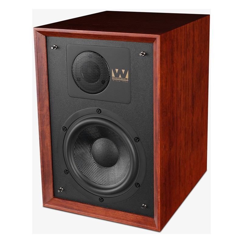 Wharfedale Denton 85th Anniversary en caoba, vista en ángulo