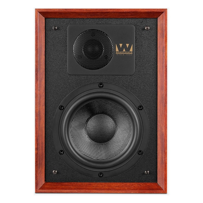 Wharfedale Denton 85th Anniversary en caoba, frontal sin rejilla