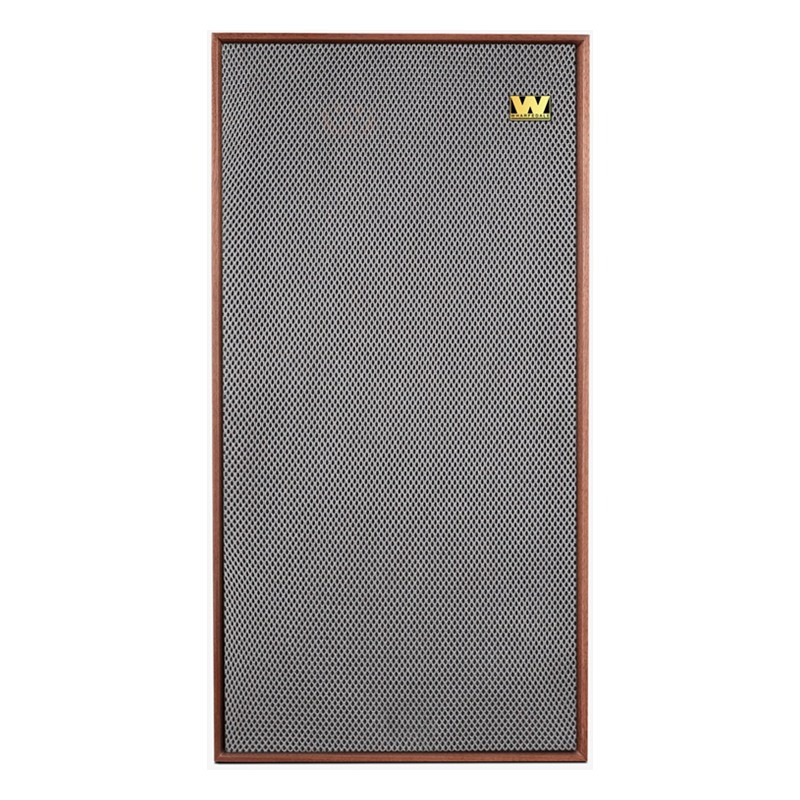 Wharfedale Rejillas Vintage Grey para Linton, Rejilla Vintage Grey montada en un Linton nogal