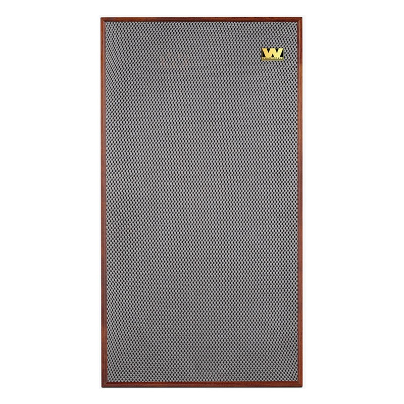 Wharfedale Rejillas Vintage Grey para Linton, Rejilla Vintage Grey montada en un Linton caoba