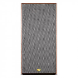 Wharfedale Rejillas Vintage Grey para Super Linton, Rejilla Vintage Grey montada en un Super Linton nogal