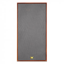 Wharfedale Rejillas Vintage Grey para Super Linton, Rejilla Vintage Grey montada en un Super Linton caoba