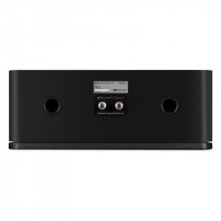 Wharfedale EVO 5.C, vista trasera con bornes y los dos puertos de graves