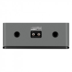 Wharfedale EVO 5.C, vista trasera con bornes y los dos puertos de graves