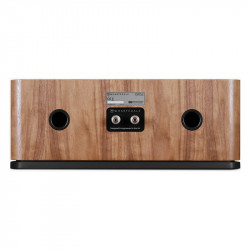 Wharfedale EVO 5.C, vista trasera con bornes y los dos puertos de graves