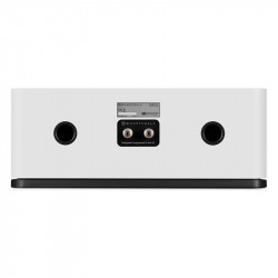 Wharfedale EVO 5.C, vista trasera con bornes y los dos puertos de graves