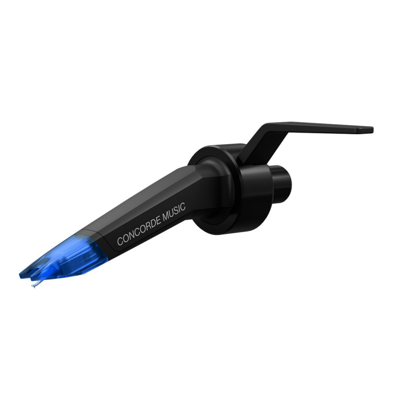 Ortofon Concorde Music Blue, perfil izquierdo en ángulo
