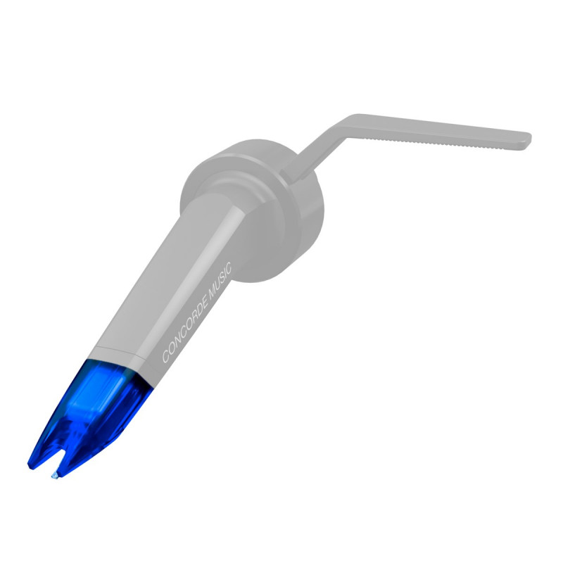 Ortofon Stylus Concorde Music Blue, vista lateral inclinada