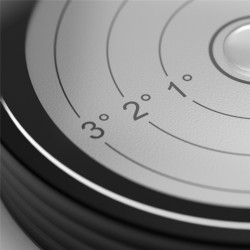Ortofon Premium Libelle, detalle de la escala en grados