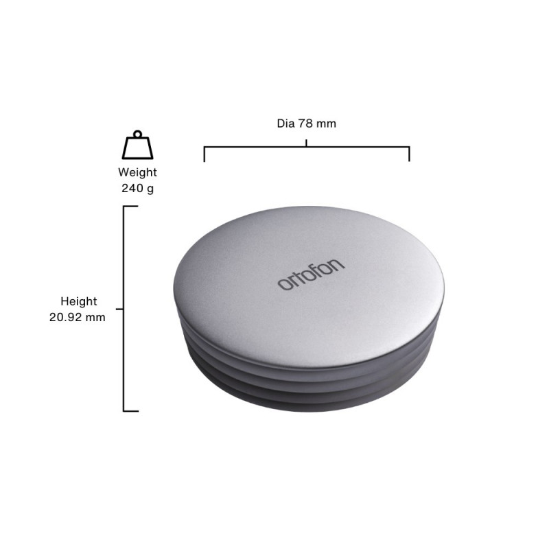 Ortofon Record stabilizer plata, otra vista
