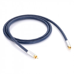 In-Akustik S25 Mono Sub, cable enrollado con los dos conectores RCA