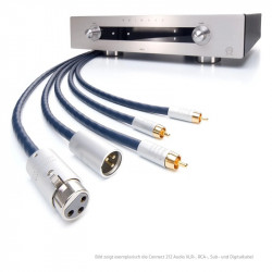 In-Akustik S25 Digital RCA, cables de la serie S25 conectados a un aparato (foto de serie, incluye XLR)