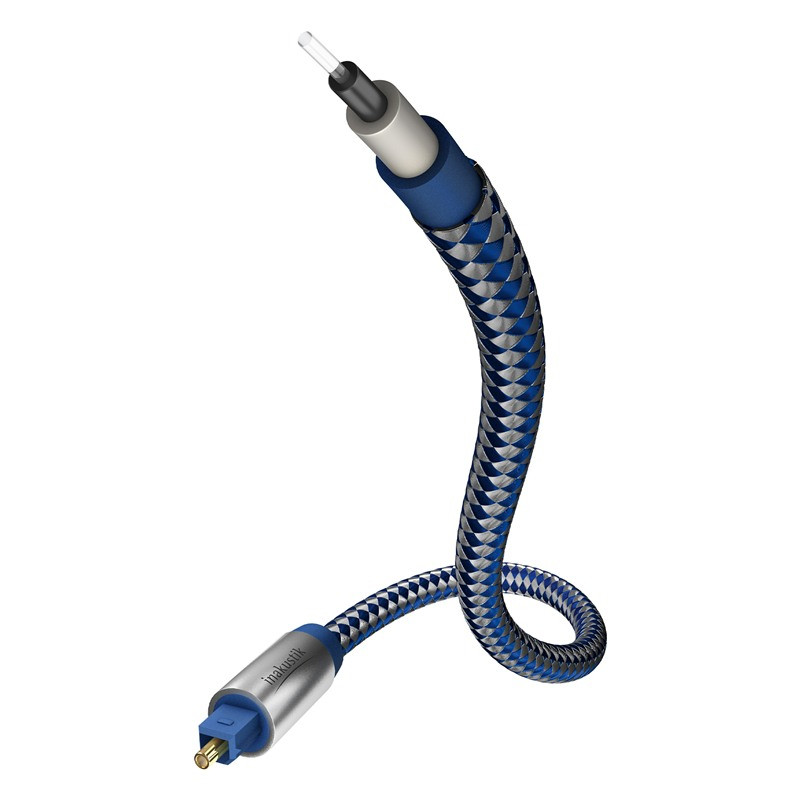 In-Akustik Premium Opto, cable con funda textil azul y conector Toslink