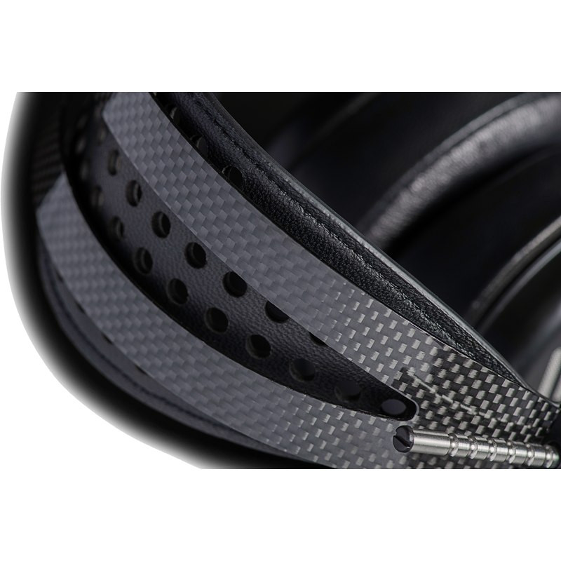 Audeze LCD-MX4, detalle de la diadema de fibra de carbono