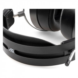 Audeze MM-500, detalle de la diadema de acero y cuero