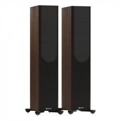 Monitor Audio Bronze 300 7G, pareja con y sin rejilla, nogal, nogal