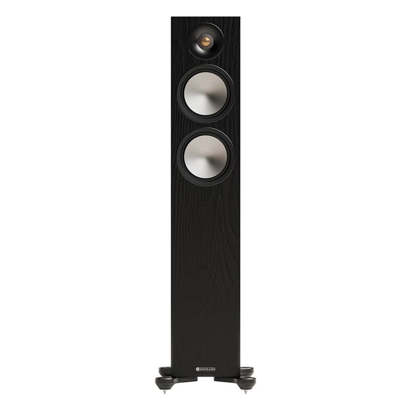 Monitor Audio Bronze 300 7G, frontal sin rejilla, negro, negro