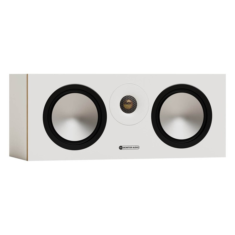 Monitor Audio Bronze Centre 7G, en 3/4 sin rejilla, blanco, blanco