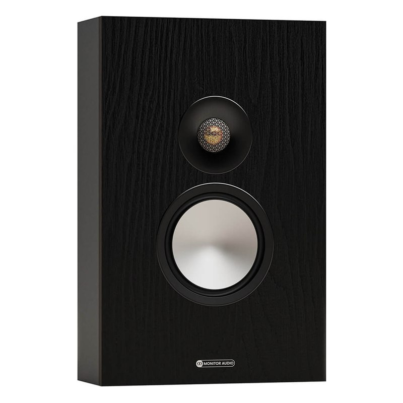 Monitor Audio Bronze On-Wall 7G, en 3/4 sin rejilla, negro, negro