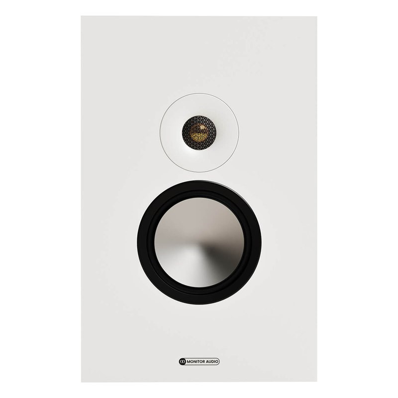 Monitor Audio Bronze On-Wall 7G, frontal sin rejilla, blanco, blanco