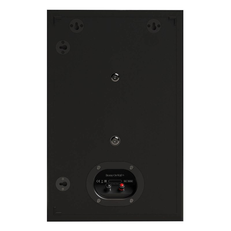 Monitor Audio Bronze On-Wall 7G, trasera con ganchos de pared y bornes, negro, negro